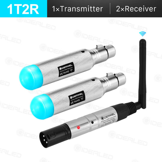 GIDERWEL Rechargeable Wireless DMX512 Transmitter & Receiver (Built-in Battery)