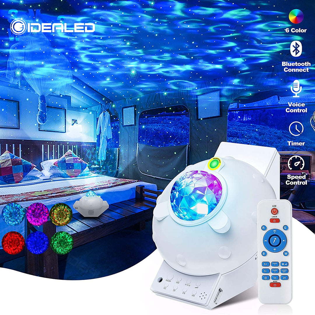 LED Star Galaxy Projector Light with Bluetooth Speaker