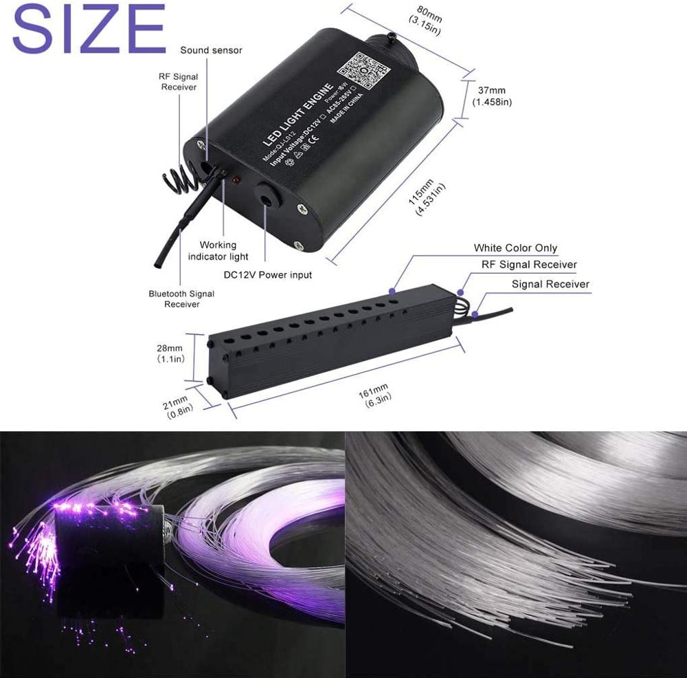 GIDERWEL Smart Fiber Optic Lights Kit with remote (Mult Types)