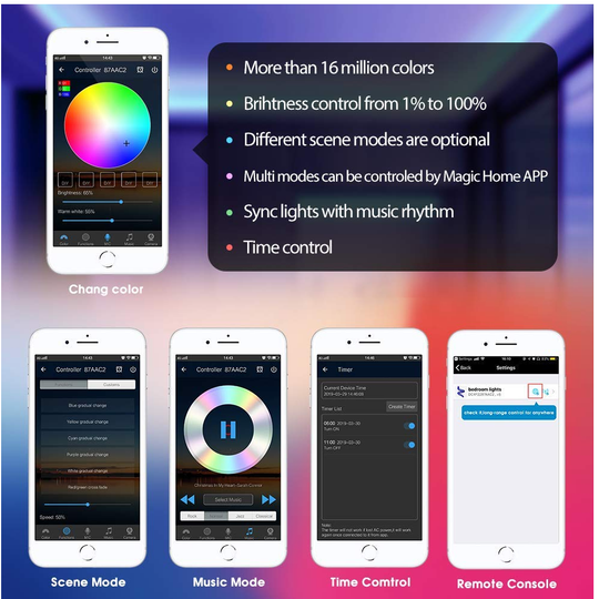 Smart WiFi RGB &RGBW LED Strip Controller