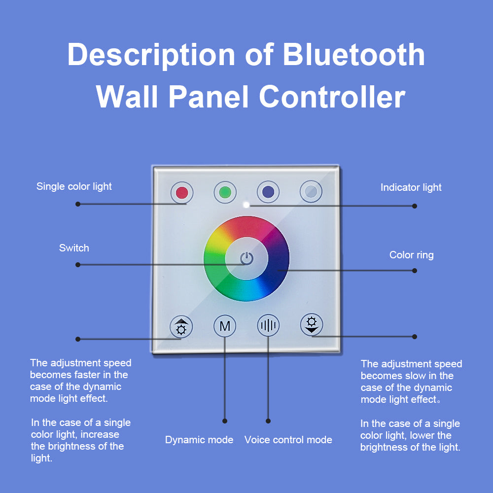 Bluetooth Wall Switch Smart LED Controller