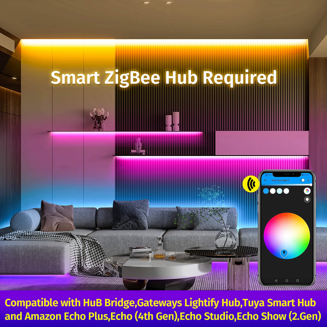 ZigBee ZigBee RGBW LED Strip Smart Dimmable Set ZigBee 3.0 Controller ZigBee ZigBee RGBW LED Strip Smart Dimmable Set ZigBee 3.0 Controller