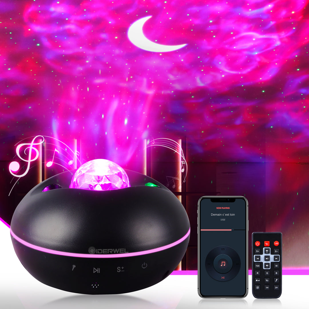 GIDERWEL Star Projector LED Lights Galaxy Projector with Bluetooth Music Speaker