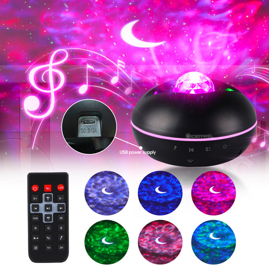 GIDERWEL Star Projector LED Lights Galaxy Projector with Bluetooth Music Speaker